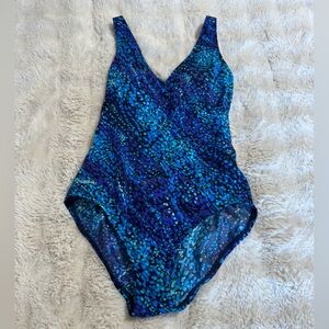 Speedo Blue and Black Swimsuit